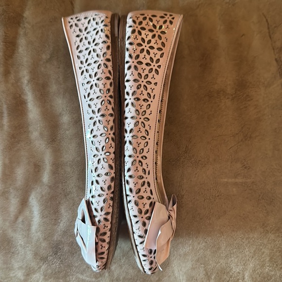 PRADA Patent Leather Bow Ballerina Flats - Picture 5 of 6